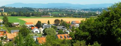 Blick auf Dorf